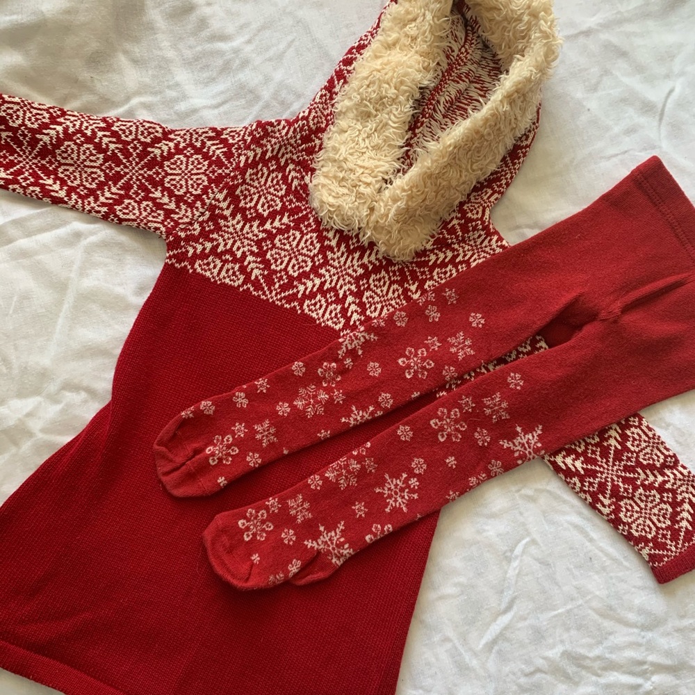 LL Bean toddler dress and matching tights